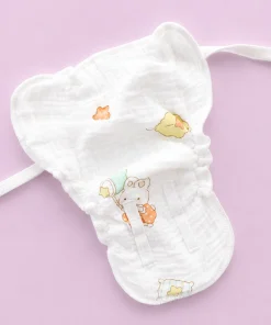 Multi Layer Organic Muslin Crepe Nappy(Pack of 6) - Bear and Leaf, Unicorn, Blue Elephant, Whale, Floral and Duck - NP01 - Image 7