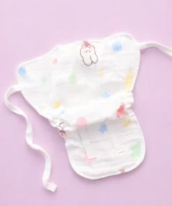 Alternative view of Multi Layer Organic Muslin Crepe Nappy(Pack of 6) - Dino, Alphabets, Dot with Animals, Green Dino, Rabbit and Stella Lon - NP01