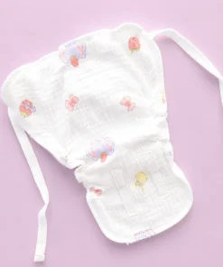 Multi Layer Organic Muslin Crepe Nappy(Pack of 6) - Bear and Leaf, Unicorn, Blue Elephant, Whale, Floral and Duck - NP01 - Image 3