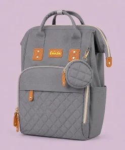 Premium Multipurpose Diaper Backpack with Lunch Bag - Grey - DB1