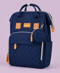 Premium Multipurpose Diaper Backpack with Lunch Bag - Dark Blue - DB1