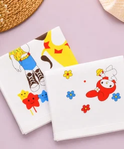 Cotton Baby Bath Towel(Pack of 2) - Giraffe and Girl - BT1