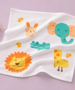 Alternative view of Cotton Baby Bath Towel(Pack of 2) - Big Animal Print and Frog - BT1