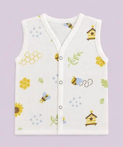 Muslin Cotton Jhabla - Pack of 4 - Cactus, Elephant, Number and bee - JH1 - Image 2