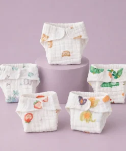 Muslin Crinkled Nappy (Pack of 5) - NP01