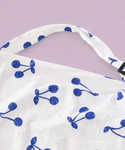Alternative view of Nursing Gown (90x65cm) - White and Blue Cherry - NG1