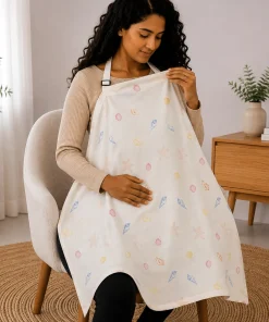 Nursing Gown (90x65cm) - Seashell and Star Fish - NG1