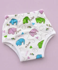 Alternative view of Organic Muslin Cotton Padded Underwear (Pack of 2) - Blue Tree and Color Elephant - PU1