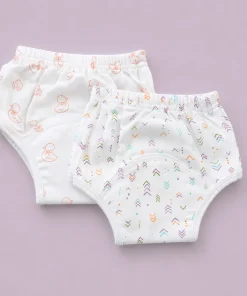 Organic Muslin Cotton Padded Underwear (Pack of 2) - Color Arrow and Orange Duck - PU1