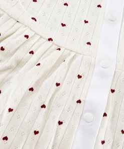 Alternative view of Sleeveless Combed Cotton Frock -Red Heart  - DFK1