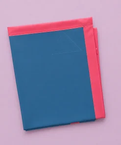 Waterproof Baby Bed Protector Sheet (103x100cm) - Teal Blue and Rose - DS1