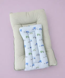 Soft Cotton Kangaroo Wrapper (62x40cm) - Light Blue and Vehicles - KW1 - Image 2