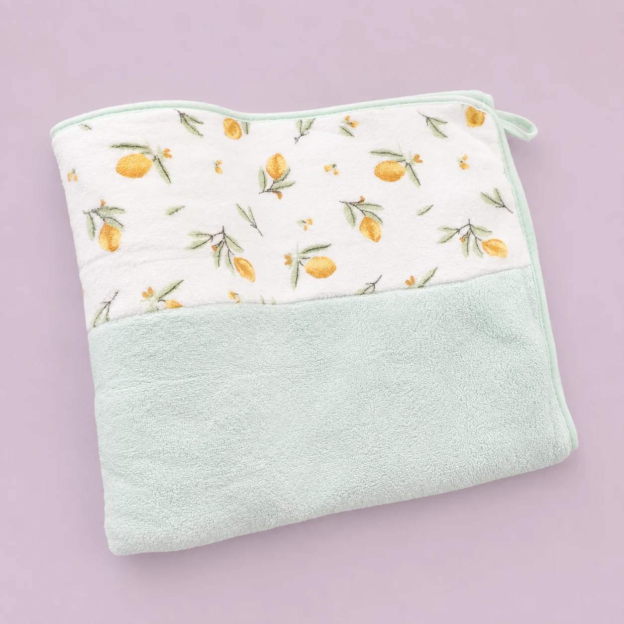 Microfiber Bath Towel - 60x120cm - Pista Green with Floral - BT1