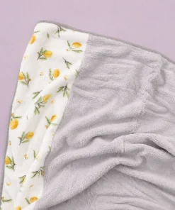 Microfiber Bath Towel - 60x120cm - Grey with Floral - BT1 - Image 2