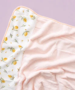 Microfiber Bath Towel - 60x120cm - Light Pink with Floral - BT1 - Image 2