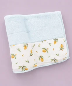 Microfiber Bath Towel - 60x120cm -  Blue with Floral - BT1
