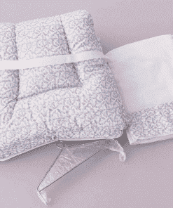 Alternative view of Premium Cotton Blend 3 Piece Cradle Set(0-18m) - Greyish Blue with Leaf - CC1