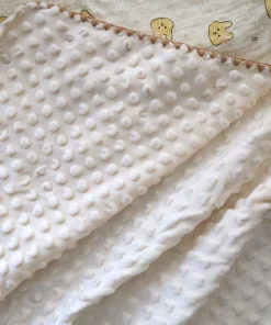 Alternative view of Crinkled Muslin Soft Blanket - (100x110cm) - Yellow Cat Head - BL1