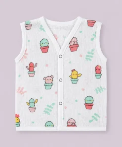 Muslin Cotton Jhabla - Pack of 4 - Cactus, Elephant, Number and bee - JH1 - Image 4