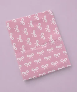 Cotton Cradle Cloth(220x110cm) - Pink Bow - CC1