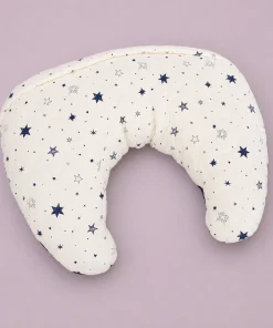 Alternative view of Premium Mother Feeding Pillow - Teel Green and Star - MFPL