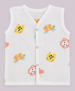 Muslin Cotton Jhabla - Pack of 3 - Crab, Turtle and Sparrow- JH1 - Image 4