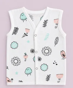 Alternative view of Muslin Cotton Jhabla - Pack of 3 - Crab, Turtle and Sparrow- JH1