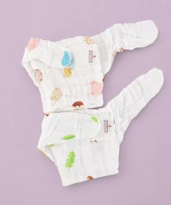 Muslin Crinkled Nappy (Pack of 2) - Ice Cream , Avocado -  NP01 - Image 2