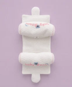 Premium Baby Head Shaping Pillow and Bolster Set - Lucky Dream (Pink) -  PL1
