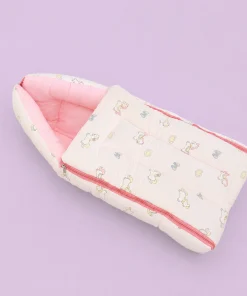 Muslin Cotton Kangaroo Wrapper - (65x43cm) - Pink with Unicorn - KW1