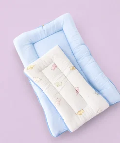 Alternative view of Muslin Cotton Kangaroo Wrapper - (65x43cm) - Blue with Elephant - KW1