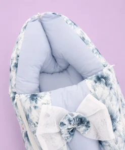 Alternative view of Premium Baby Carry Nest and Wrapper (62x30cm) - Grayish Blue Flower - KW1