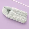 Premium Baby Carry Nest and Wrapper (62x30cm) - White with Green Color Leaf - KW1