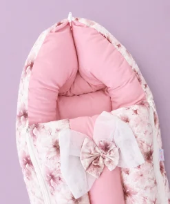 Alternative view of Premium Baby Carry Nest and Wrapper (62x30cm) - Cocoa Brown Flower - KW1