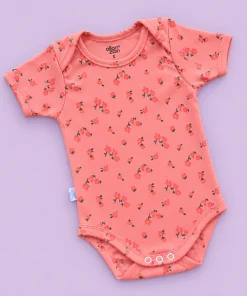 Romper/Onesie - Combo Pack of 3 - Pink Floral, Dark Pink Floral and Pink Print - AZBS - Image 3