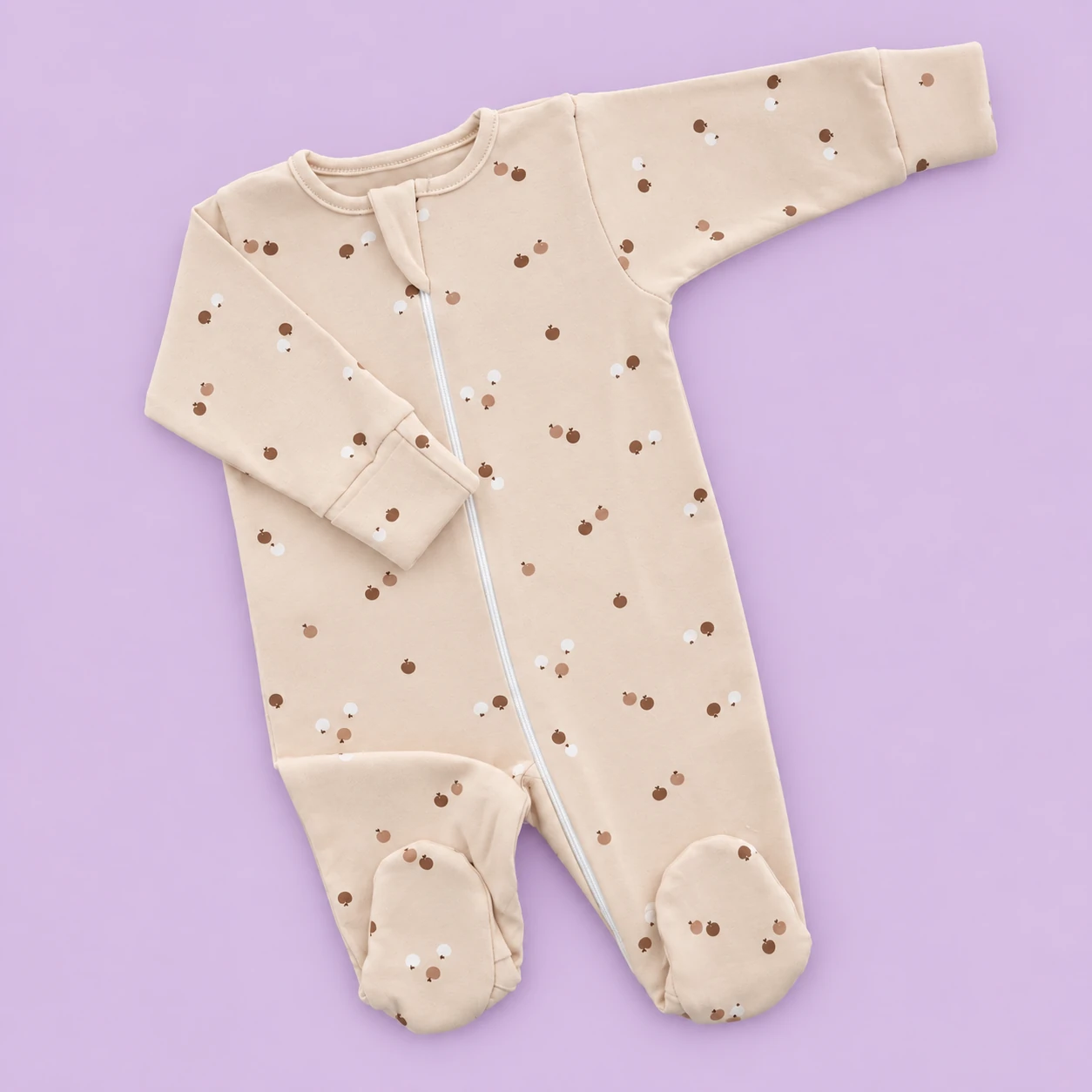Sleeping Suit - Beige with Fruit - SS1