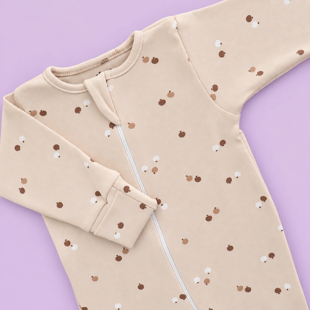 Sleeping Suit - Beige with Fruit - SS1 - Image 2