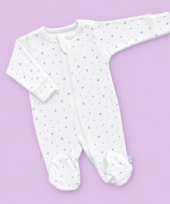 Sleeping Suit - Off White with Blue Star - SS1