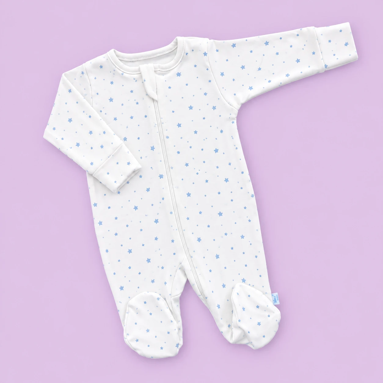 Sleeping Suit - Off White with Blue Star - SS1
