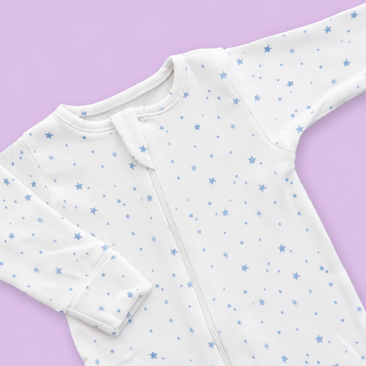 Sleeping Suit - Off White with Blue Star - SS1 - Image 2