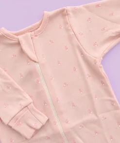 Sleeping Suit - Pink with Small Rabbit - SS1 - Image 2