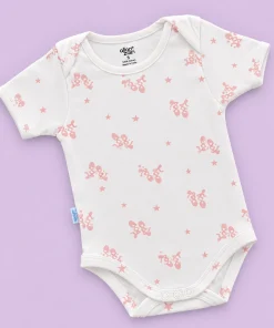 Romper/Onesie - Combo Pack of 3 - Pink Floral, Dark Pink Floral and Pink Print - AZBS - Image 2