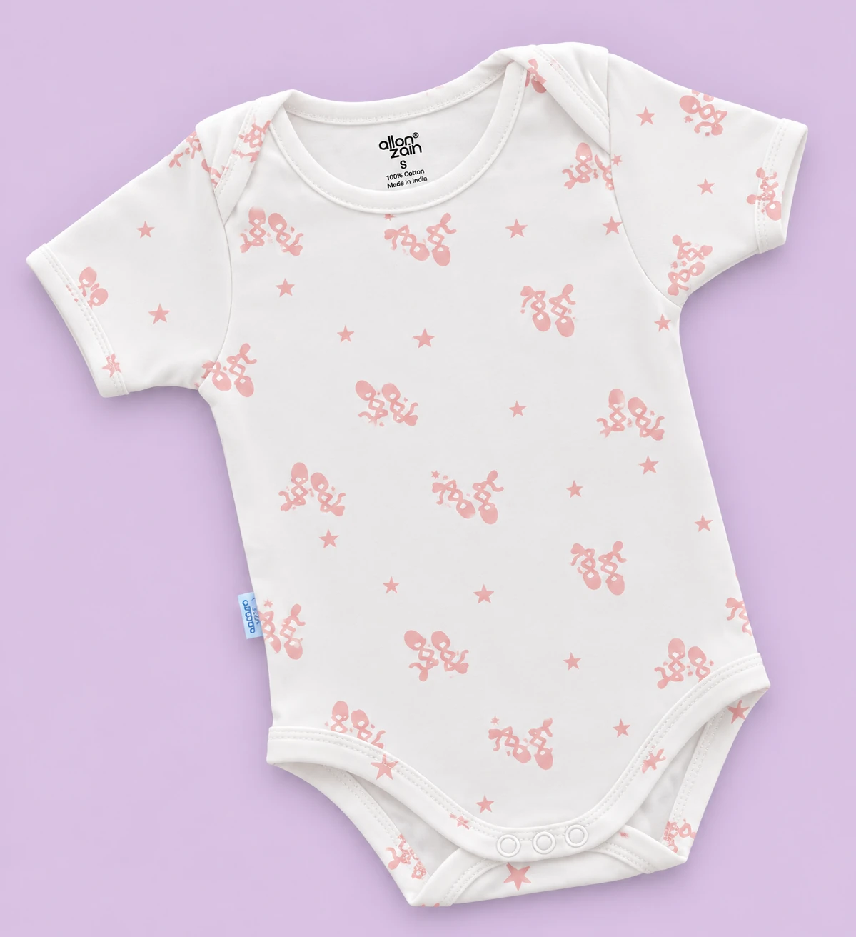 Romper/Onesie - Combo Pack of 3 - Pink Floral, Dark Pink Floral and Pink Print - AZBS - Image 2