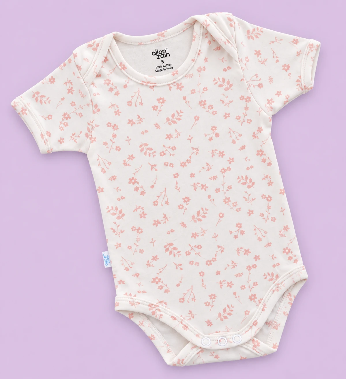 Romper/Onesie - Combo Pack of 3 - Pink Floral, Dark Pink Floral and Pink Print - AZBS - Image 4