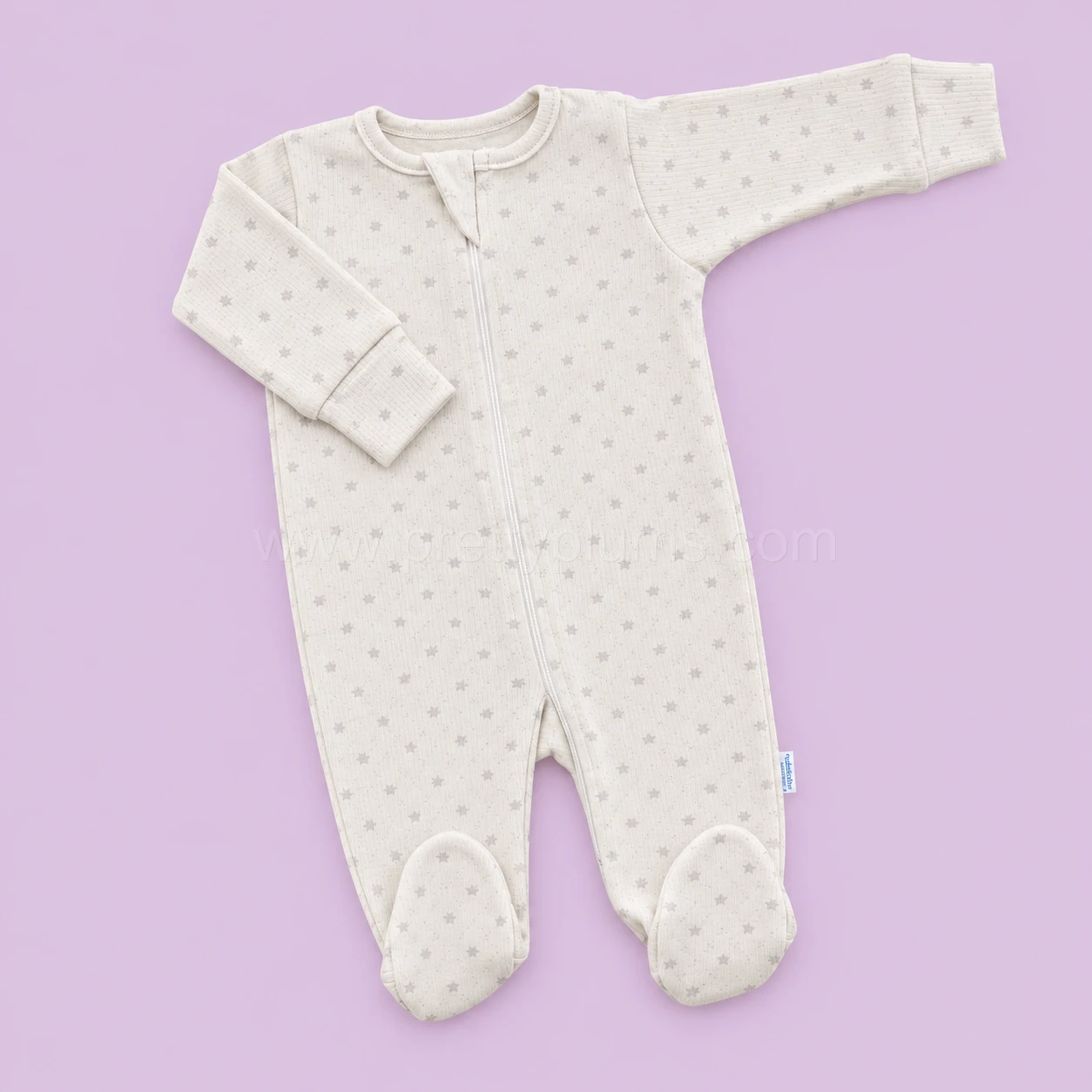 Sleeping Suit - Light Beige with Small Sun Print - SS1