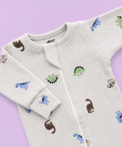 Sleeping Suit - Light Grey with Dino - SS1 - Image 2