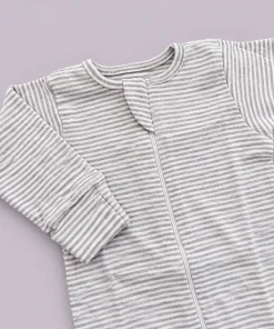 Alternative view of Sleeping Suit - Gray Stripe - SS1