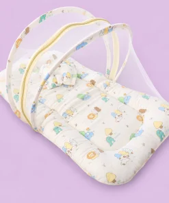 Alternative view of Foldable Muslin Bedding Set (82×45cm) - Off White with Animal and Tree - BS1