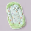 Foldable Muslin Bedding Set (82×45cm) - Green with Rabbit and Two Teddy - BS1
