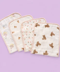 2 Layer Crinkled Muslin Burp Cloth (Pack of 4) - BP1